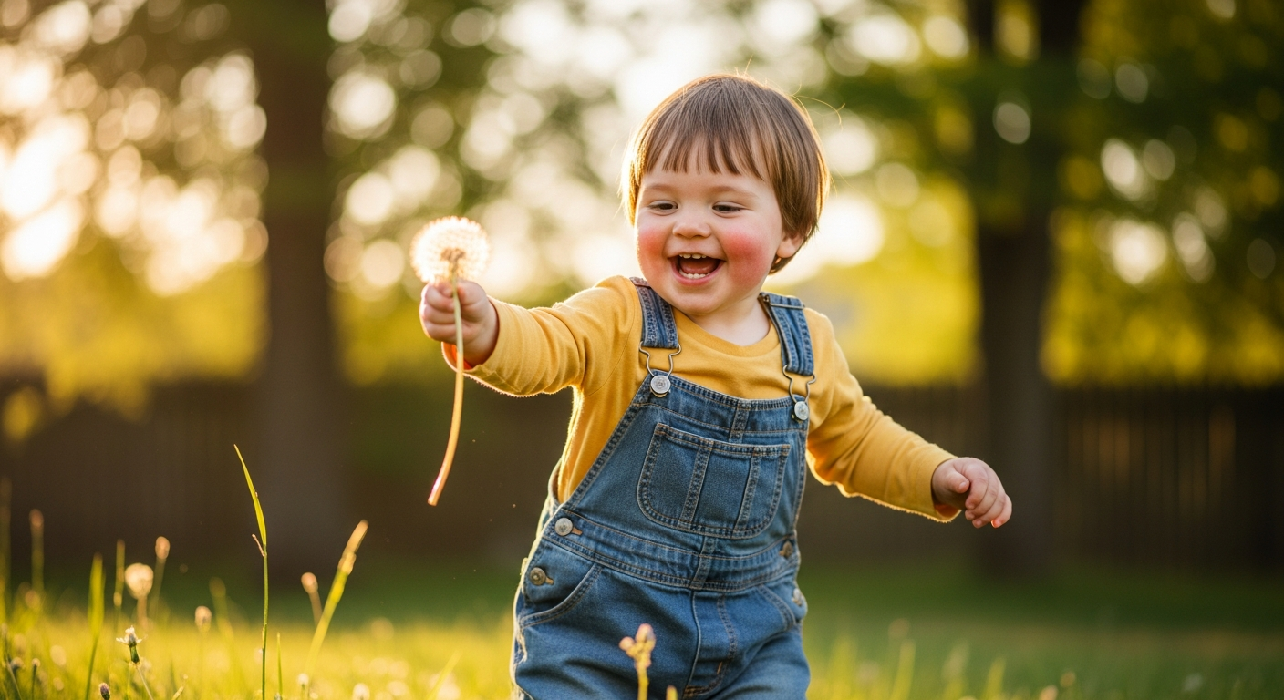 Criança saudável e feliz